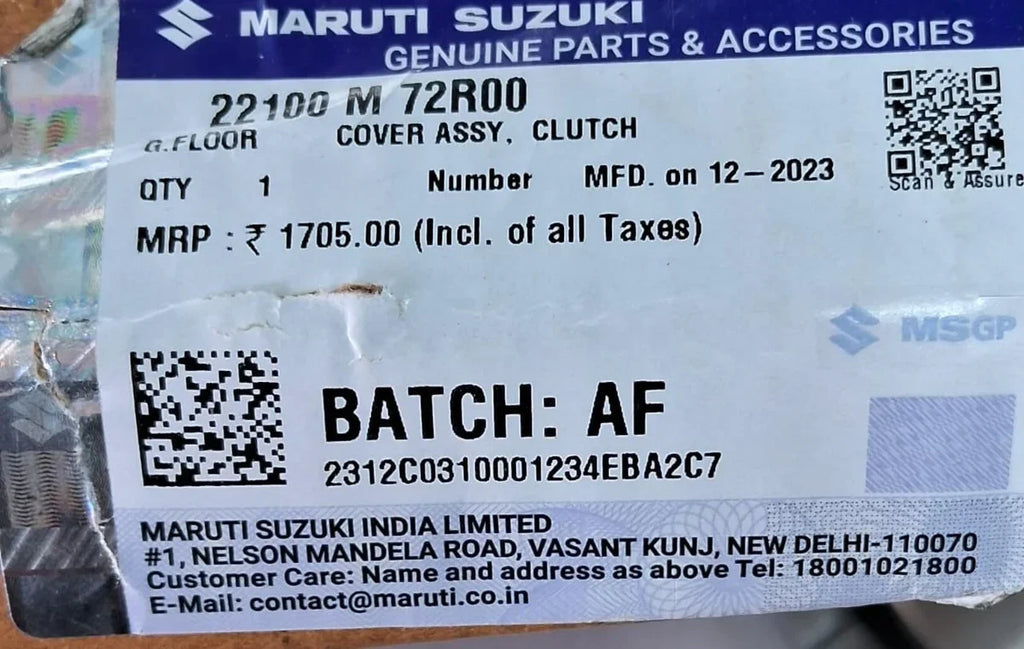 PLATO PRESOR SUZUKI ERTIGA - 7 1/2 - ORIGINAL