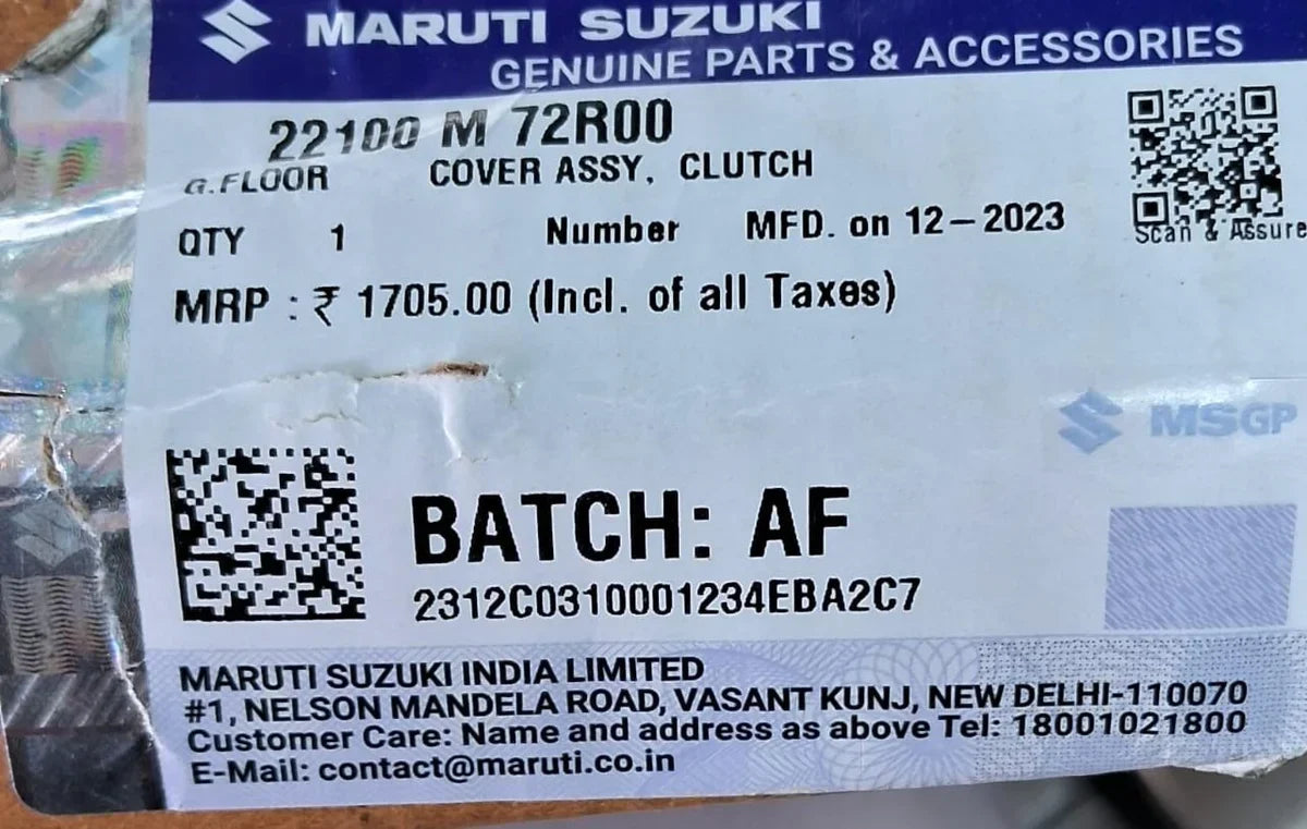 PLATO PRESOR SUZUKI ERTIGA - 7 1/2 - ORIGINAL